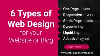 What are the 3 types of web design?